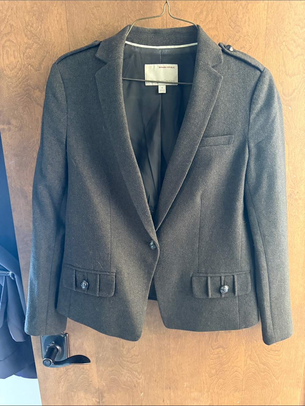 Banana Republic Dark olive Tailored Wool Blazer